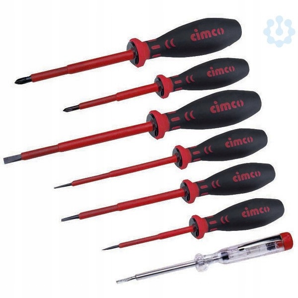Zestaw Wkrętaków 1000V Vde (4 płaskie,2 PH,wskaźnik) Cimco 117800