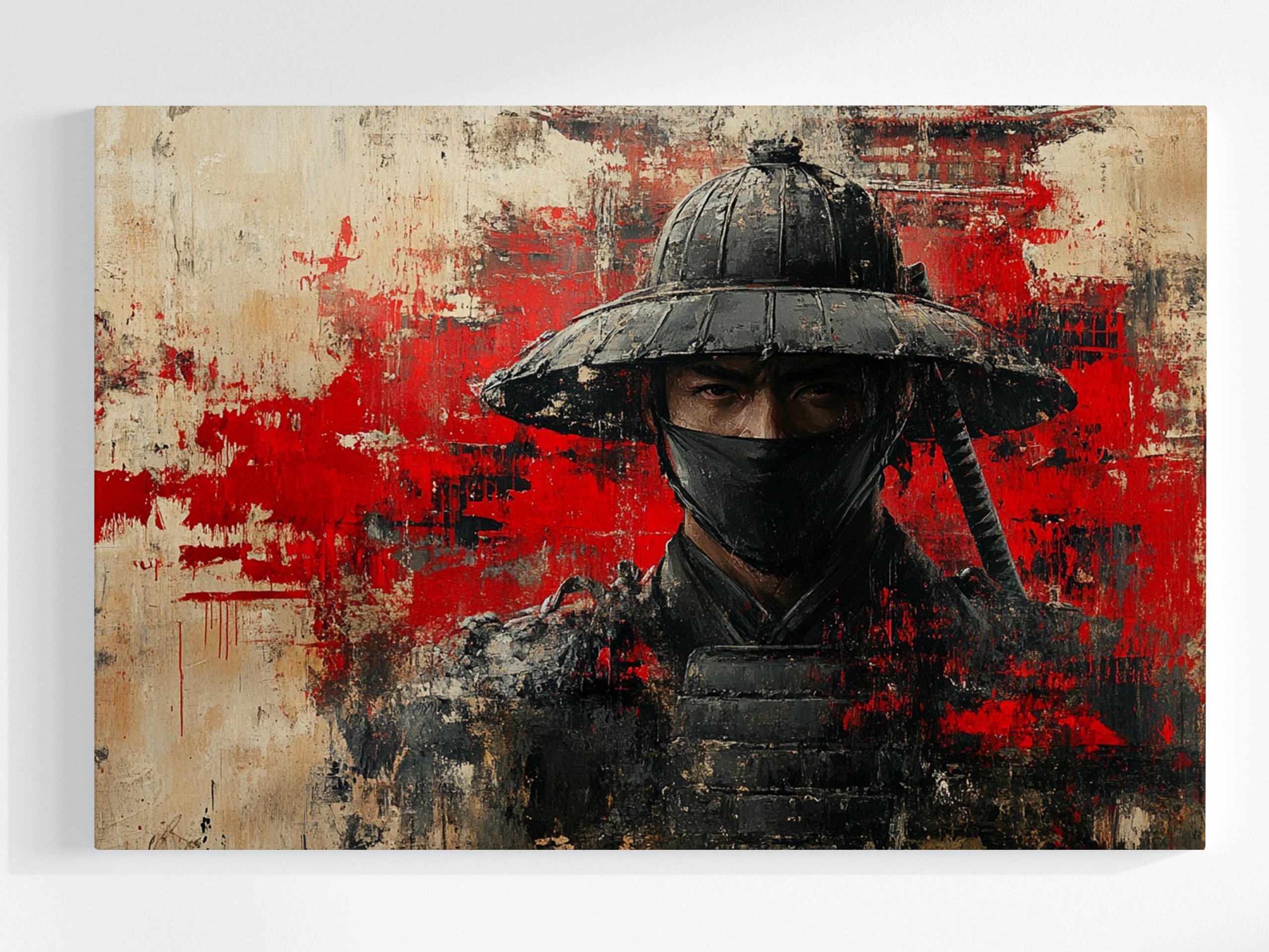 Obraz Na Plátně Canvas Portrét Samuraj Bojovník Ninja Japonsko Asie 120x80