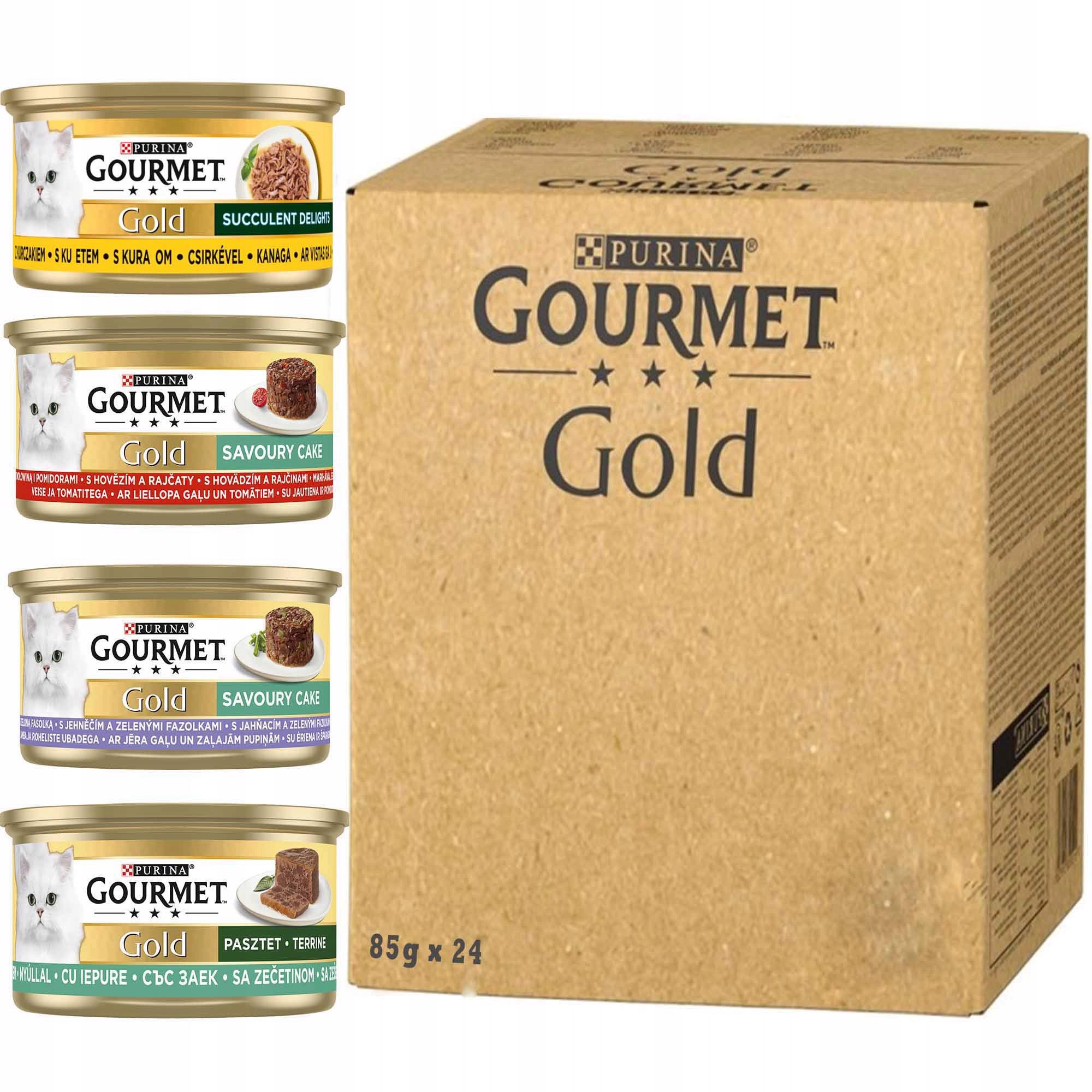 Levně Gourmet Gold Krmivo pro kočky, paštika s kousky králíka 85 g