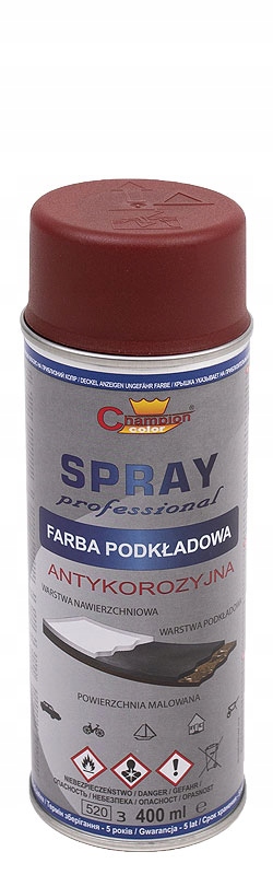 Lakier w sprayu - Podkładowy - RAL3009 - 400ml