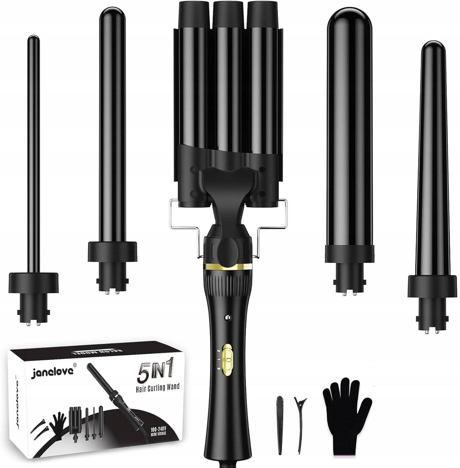 Janelove Sada natáček 5v1, 3 barely a 4 keramické nástavce 10-32 mm