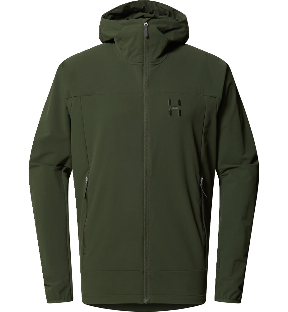 Bunda Haglöfs Rosson softshell pánská barva: zelená, velikost: XXL