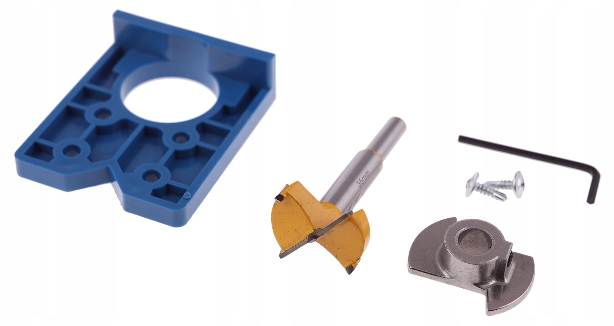 FREZ 35 mm DO ZAWIASÓW PUSZKOWYCH Z PROWADNICĄ Marka XLT