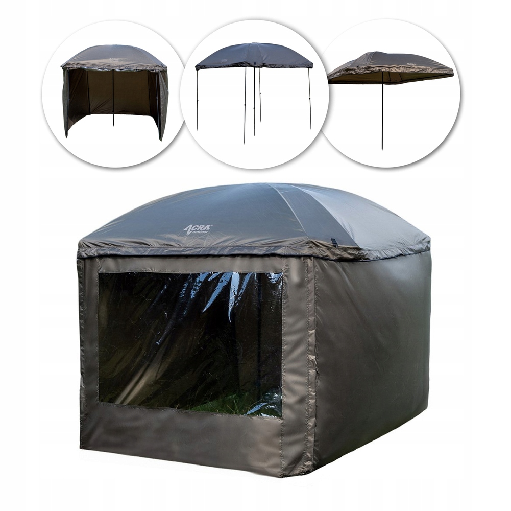 Acra Outdoor Shelter XXL, deštník 300 cm s bočnicemi a stabiliz. tyčemi