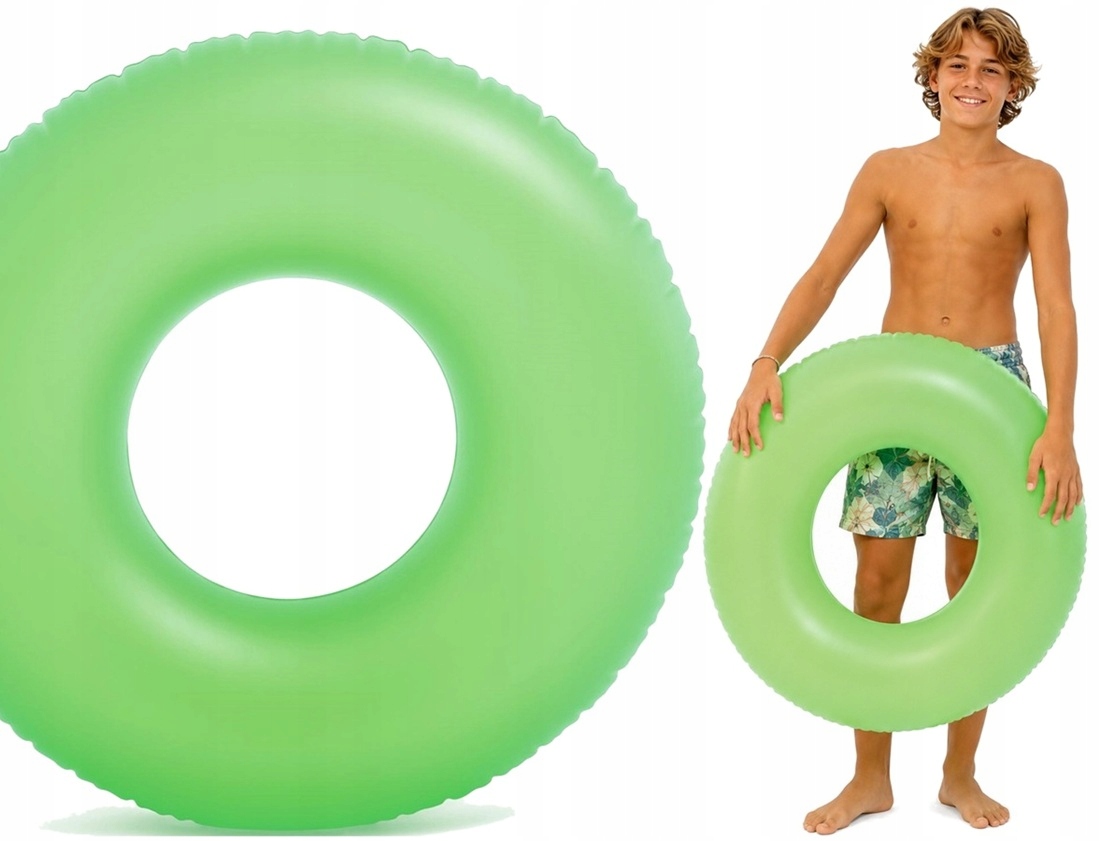 Dmuchane koło do pływania 91cm XXL neonowe MIX do basenu jeziora 59262