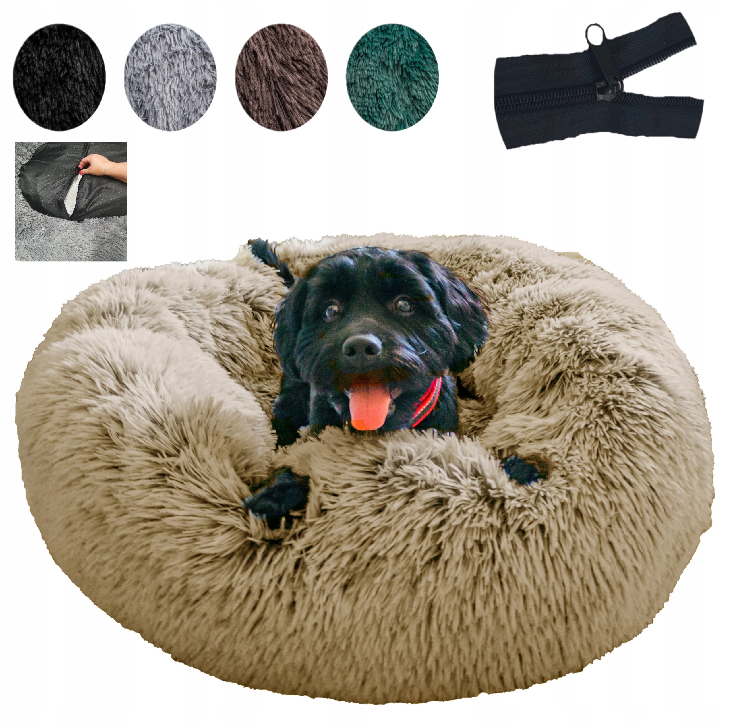 Legowisko posłanie Chmurka dla psa i kota Shaggy 65 Beżowy