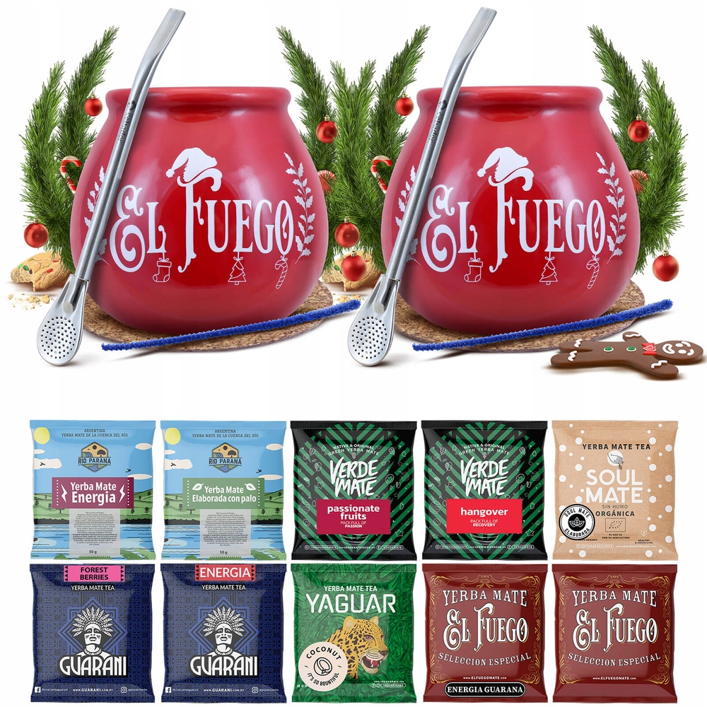 Levně Sada Yerba Mate pro dva tykva bombilla 10x50g