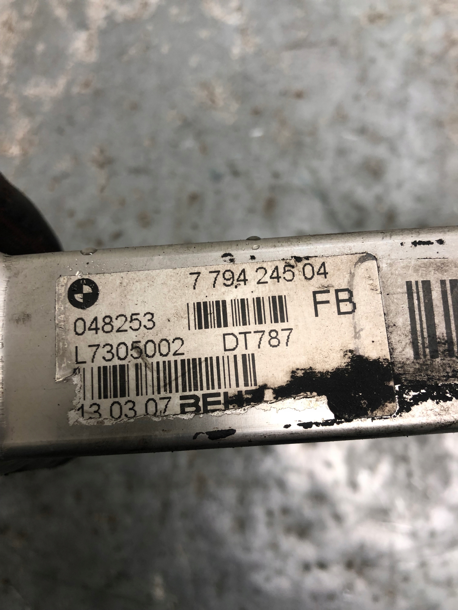 radiator EGR BMW E60 E61 M57TUE2 306 D3 7794245