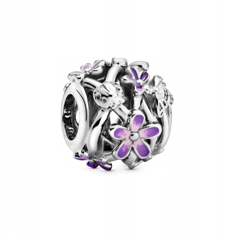 Charms Pandora Fialová sedmikráska 798772C02