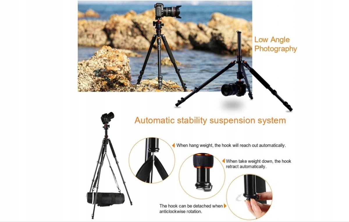 Tripod/Statyw K&F Concept SA234 160cm Kod producenta KF09080