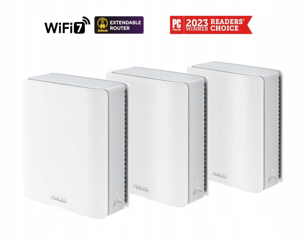 Asus ZenWifi BT10 3-pack, WiFi7 Extendable Router, AiMesh, 2x Wan/ Lan…