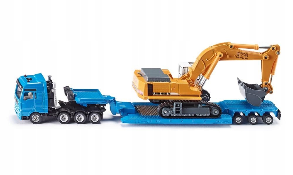 

Siku Ciężarówka Man z koparką Liebherr na lawecie