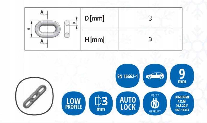 Łańcuchy Veriga ProCompact 185/75R16 235/40R17 Producent Veriga