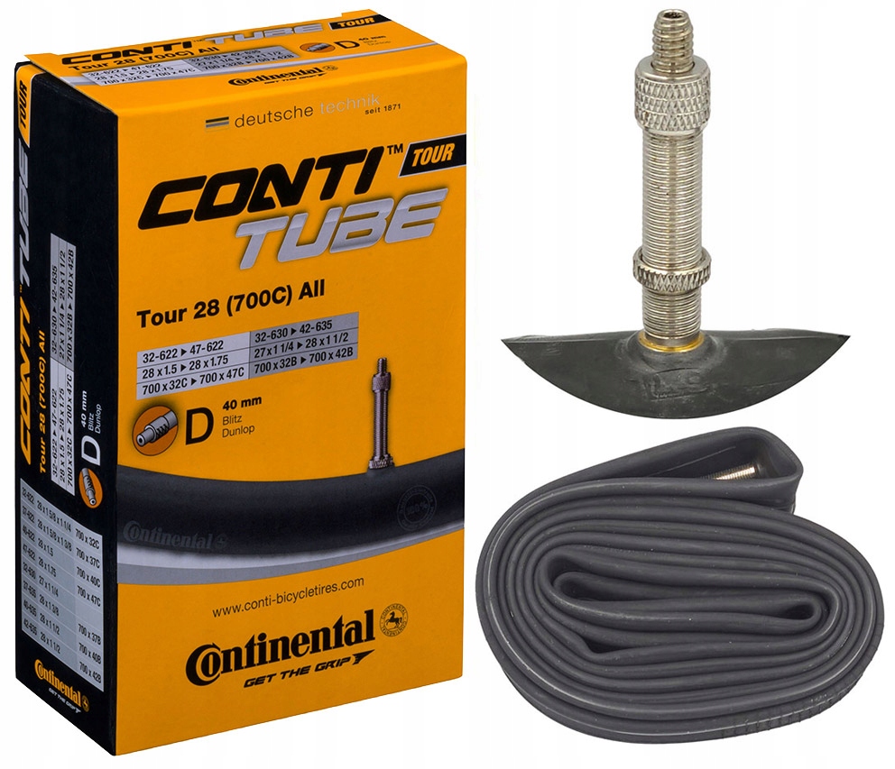 

Dętka Tour Continental 28 1,25-2,5 dunlop DV 40mm