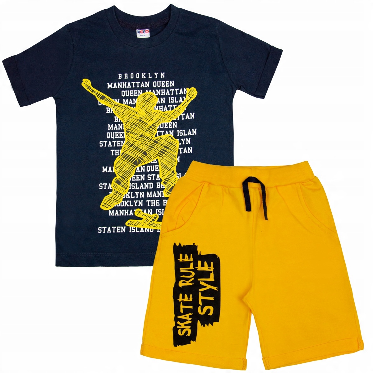 

Komplet Letni Krótkie Spodenki T-shirt bawełna 122