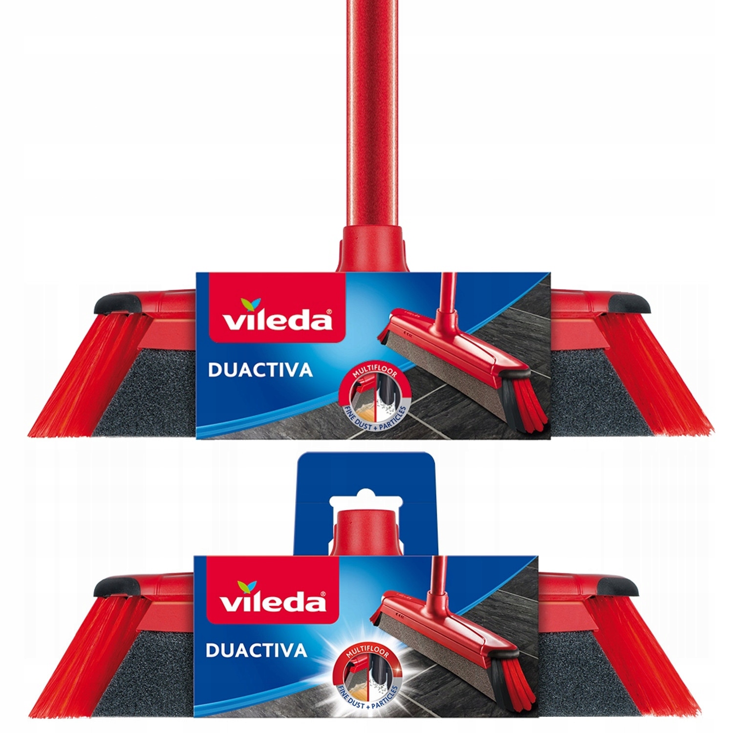 Vileda kartáč s houbou DuActiva na prach a zvířecí chlupy 2 náhradní houby tyč