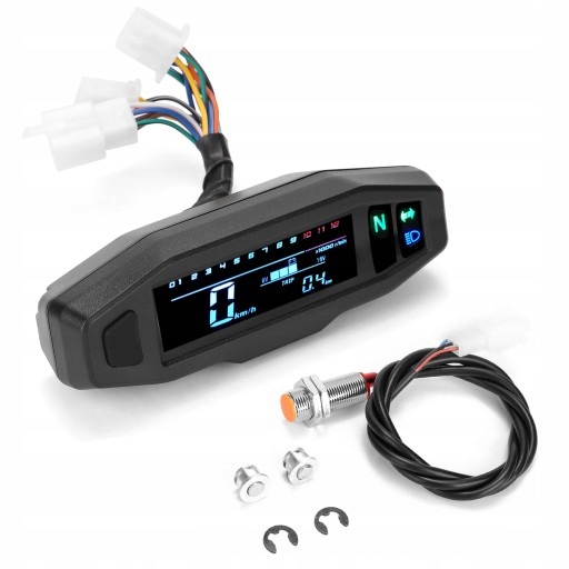 Mini univerzálny LCD MOTOCYKLOVý TACHOMETER