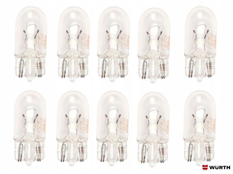 ŻARÓWKA W5W SAMOCHODOWA 12V/5W WURTH 10x