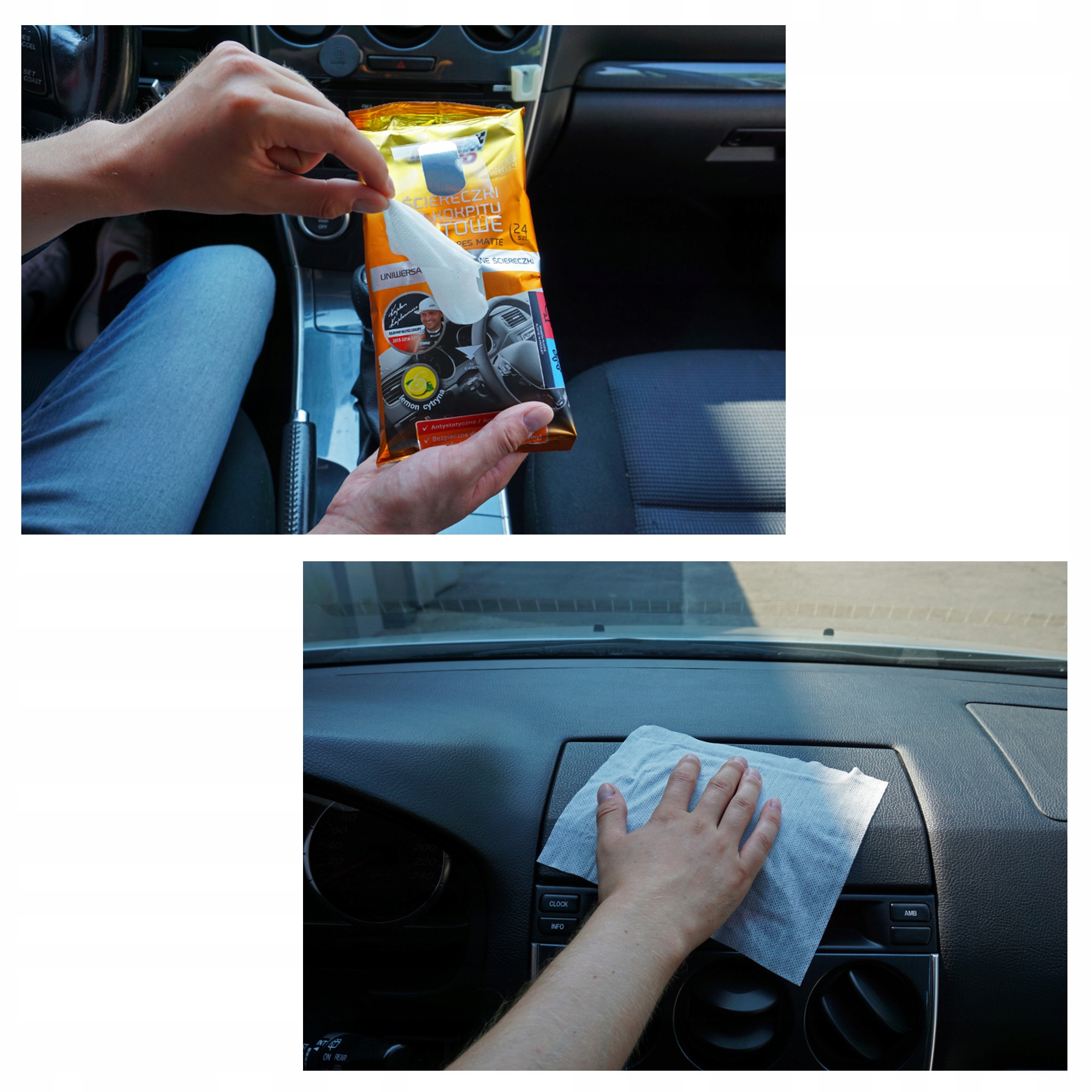 MOJE AUTO CHUSTECZKI ŚCIERECZKI NAWILŻANE DO KOKPITU MATOWE 24szt EAN (GTIN) 5905694006176