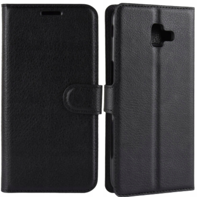 

Litchi Etui Skórzane Portfel Do Galaxy J6+ 2018