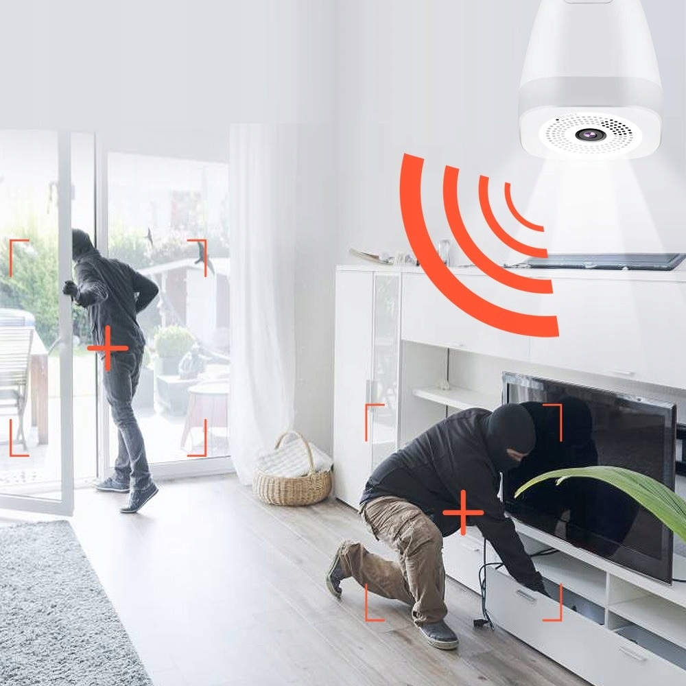 KAMERA ŻARÓWKA E27 IP WIFI FULL HD 3MPX LED 360° Rozdzielczość 3 Mpx