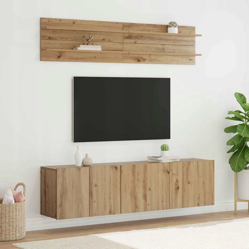 vidaXL Jednostki telewizyjne 6 pcs dąb artisan Materiał drewnopochodny