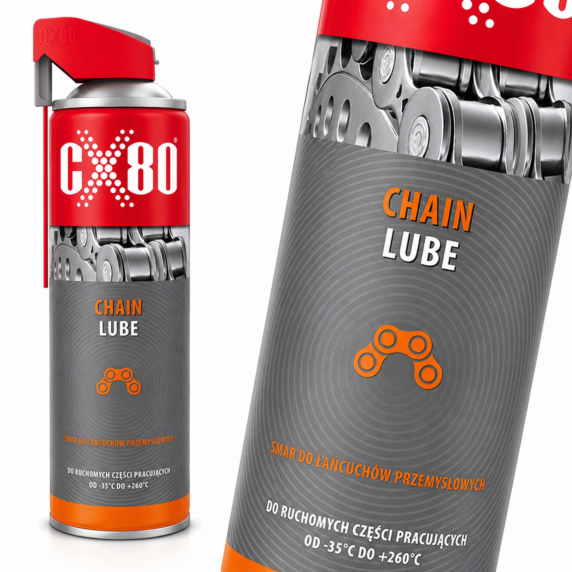Smar W Sprayu Do Łańcuchów Przemysłowych Chain Lube Duo Spray 500 ml CX-80