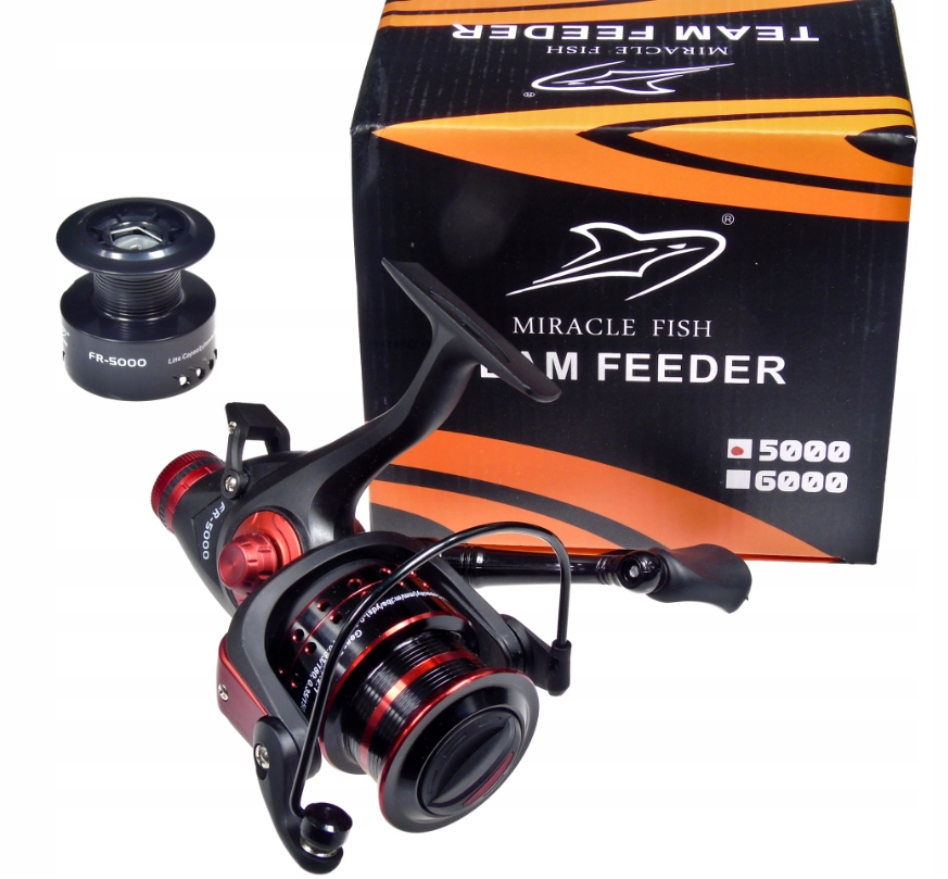 Kołowrotek FR5000 Wolny Bieg 9bb Karpiowy Metalowy Miracle Fish