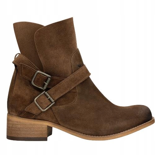 

Buty Wojas Botki damskie skóra brązowe r. 38