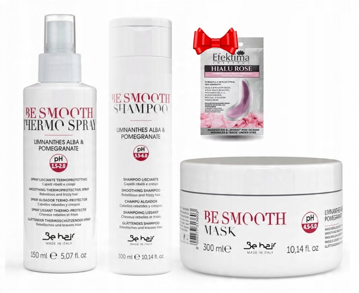 

Be Hair Be Smooth Szampon, maska spray Anty Frizzy