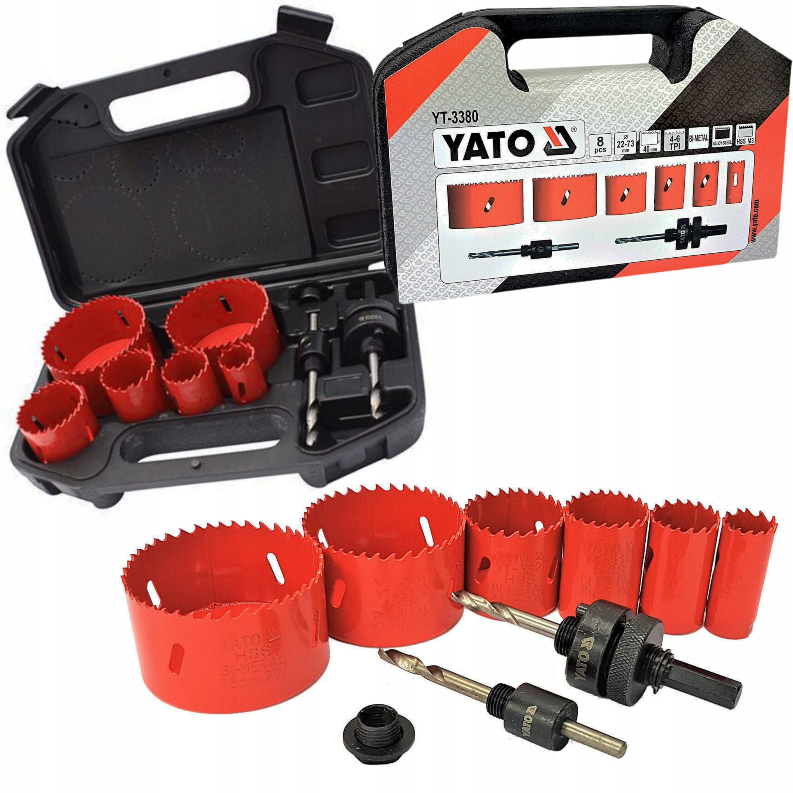 

Otwornice bimetalowe Otwornica zestaw 8cz. Yato