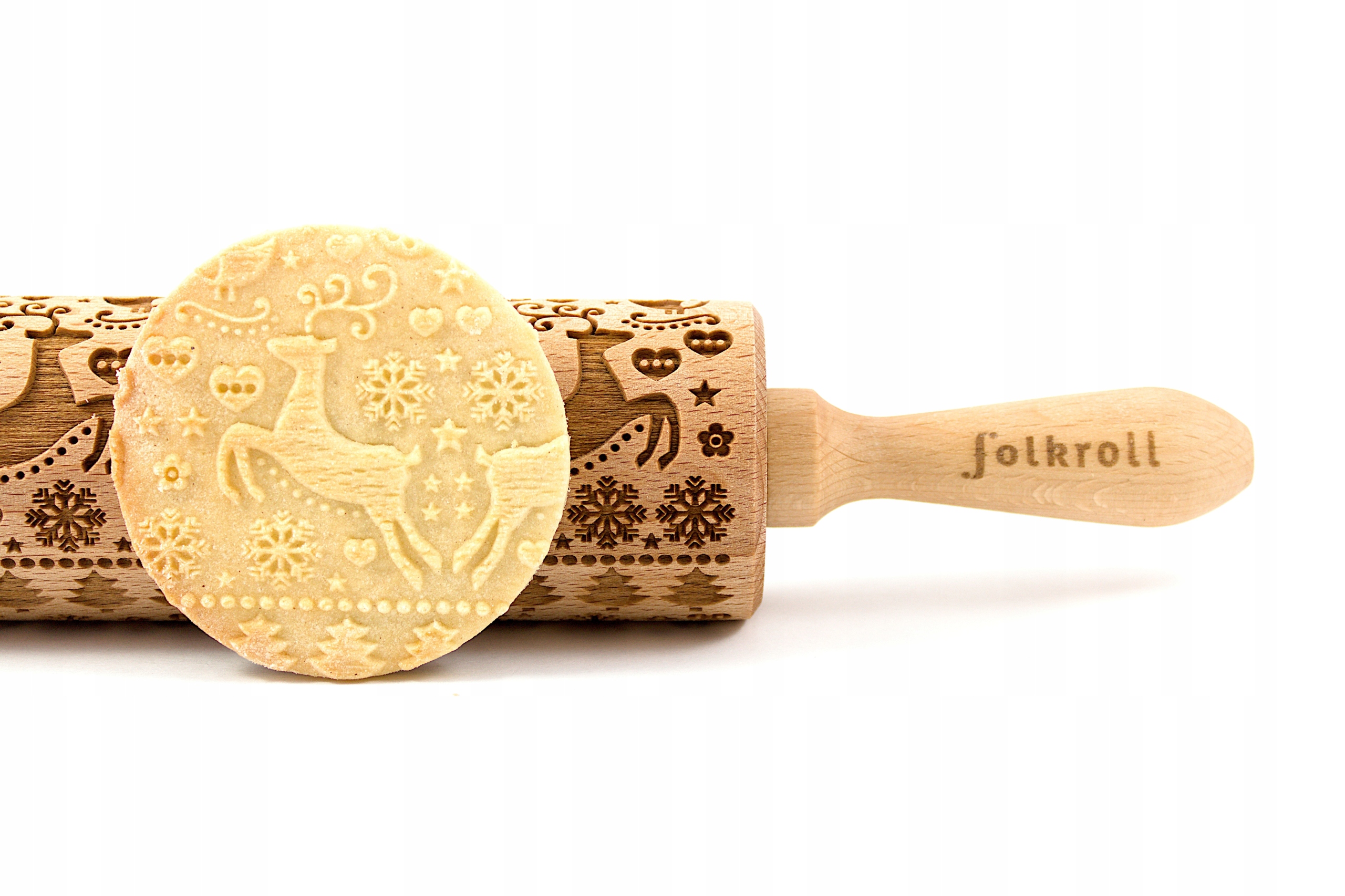 Wałek grawerowany wzór ŚWIĄTECZNE RENIFERY, duży Rodzaj wałek