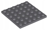 

Lego 3958 Płytka 6x6 szara ciemna Nowa (5g)