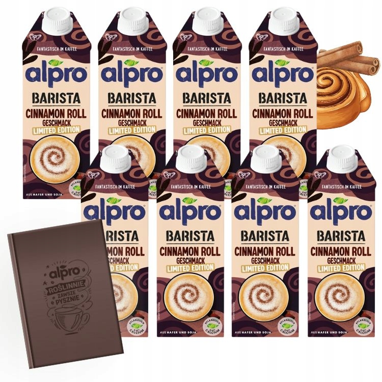Levně Rostlinný nápoj Alpro Barista Cinnamon Roll Skořice 8x750 ml kalendář