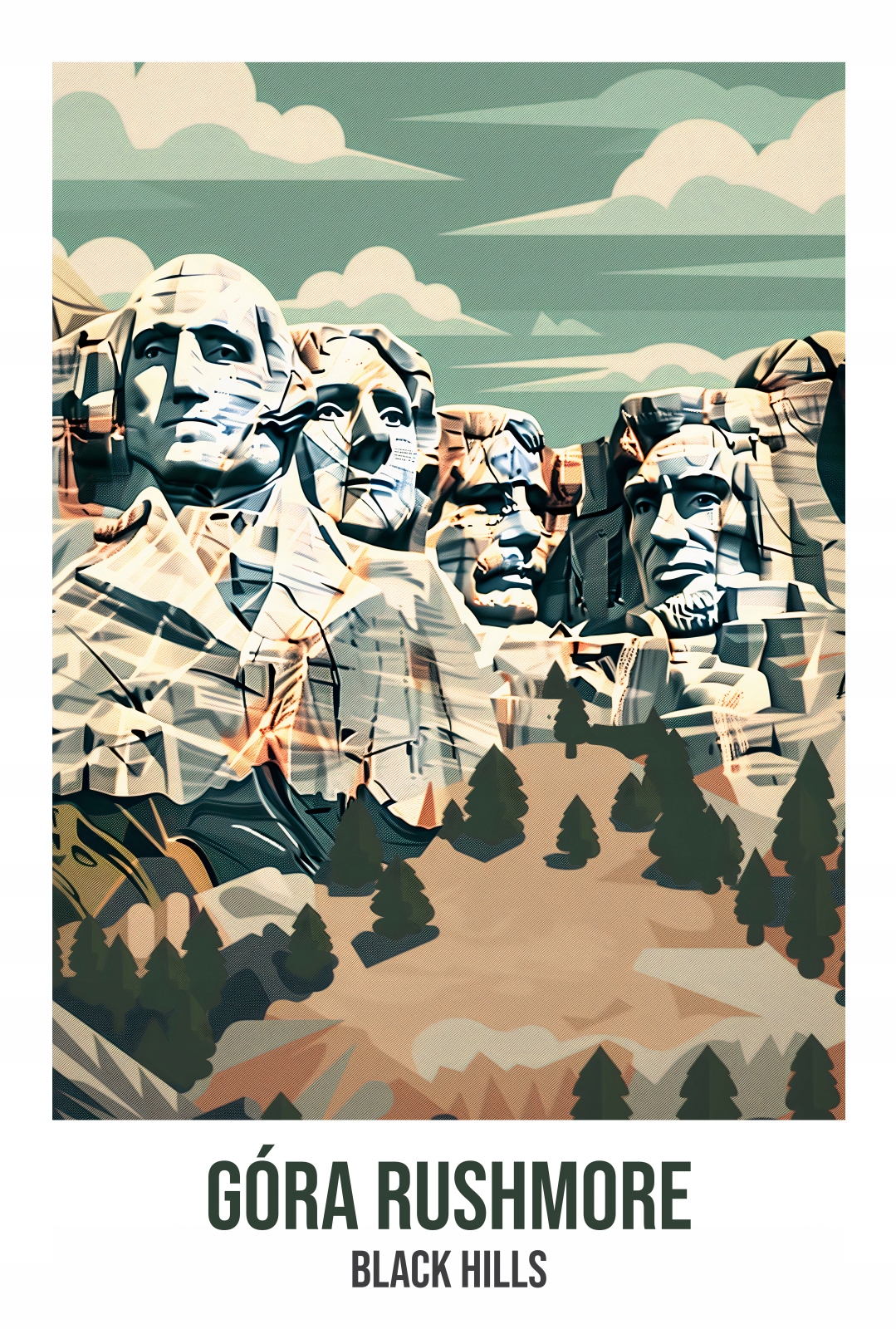 Plakát 67,5x100 cm Hora Rushmore