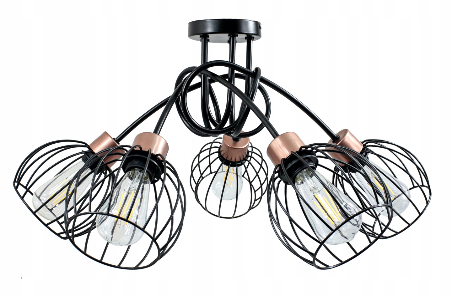 Stropní svítidlo závěsný lustr Loft drát Kula 5