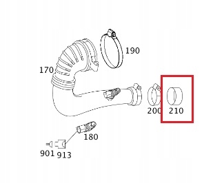 MERCEDES W211 W220 Uszczelka turbosprezarki Numer katalogowy części A6120940051
