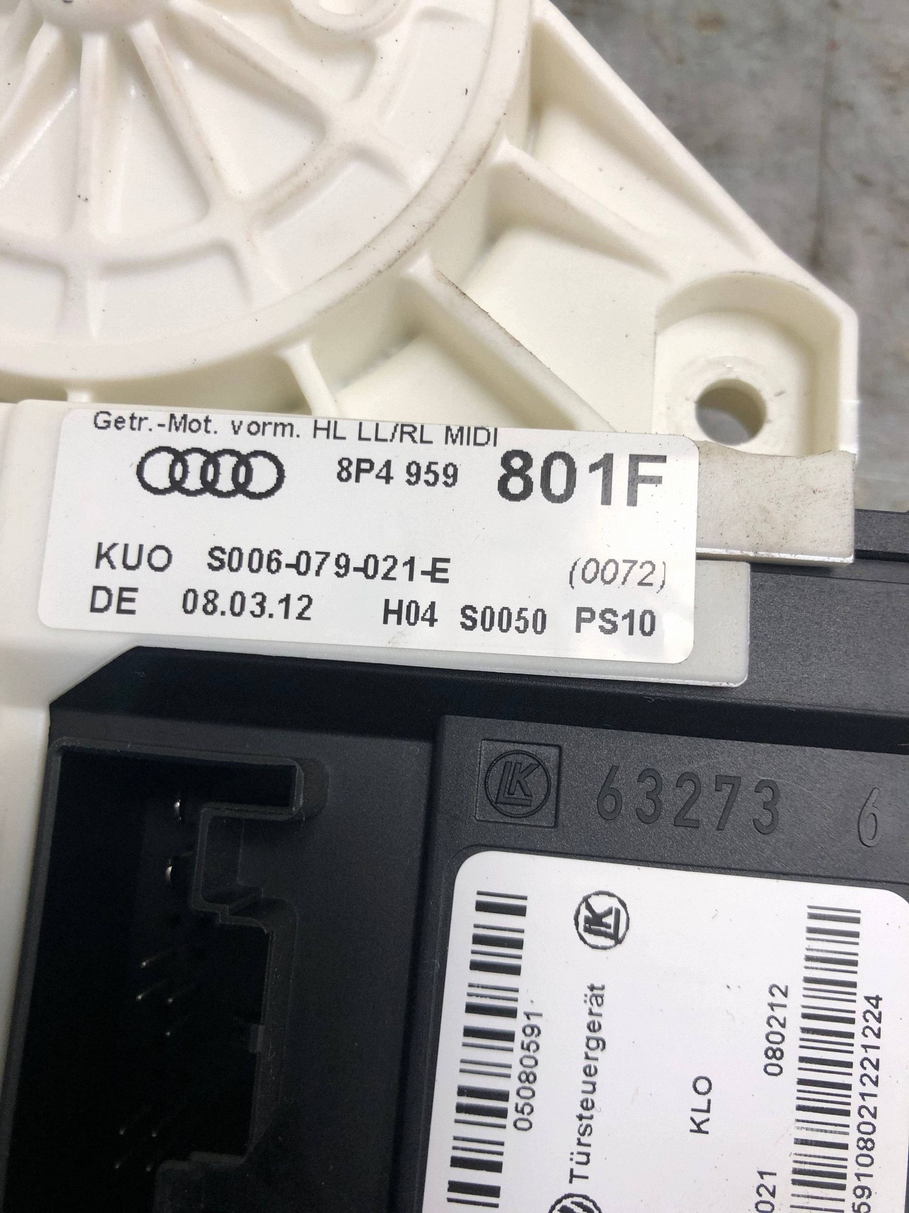 mini motor windows left rear part AUDI A3 8P LIFT 8P4959801F