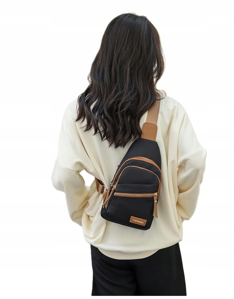 NERKA SASZETKA DAMSKA ELEGANCKA MAŁY PLECAK TORBA NA RAMIĘ Kolor czarny