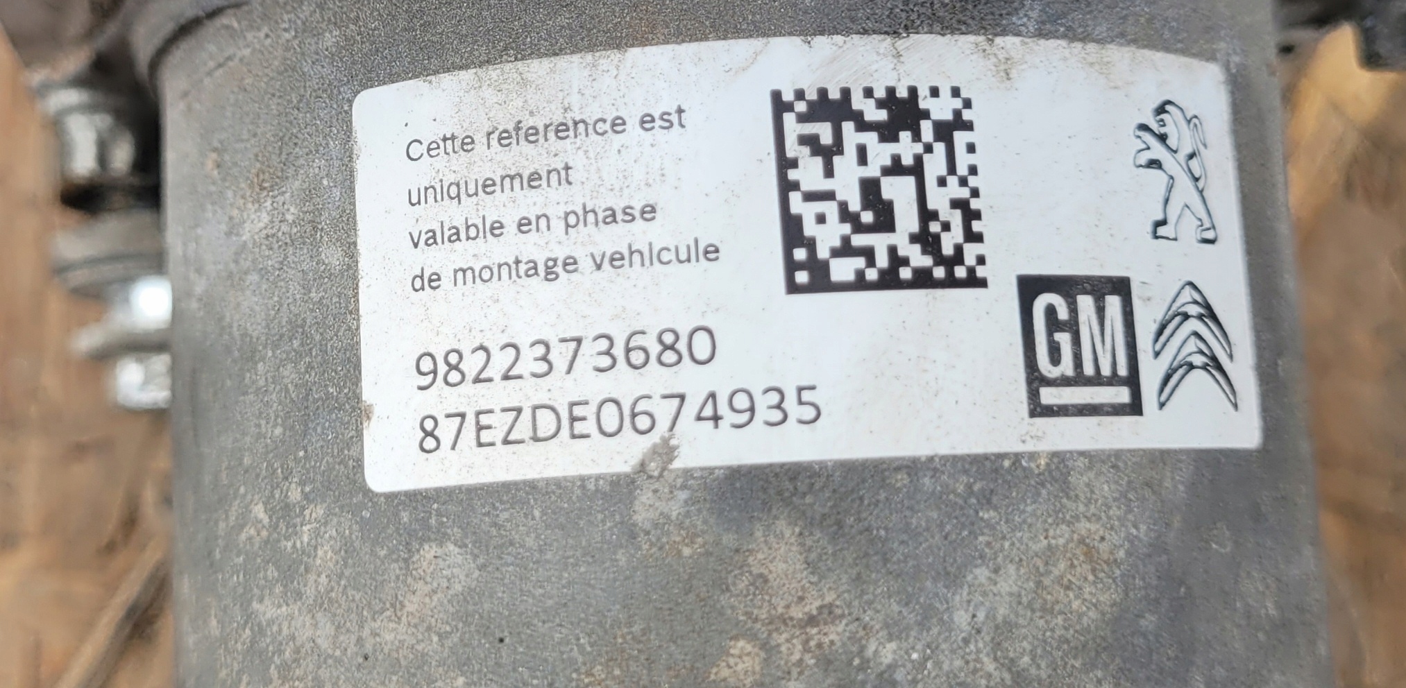 pump ABS brake CITROEN C3 III 9822373680