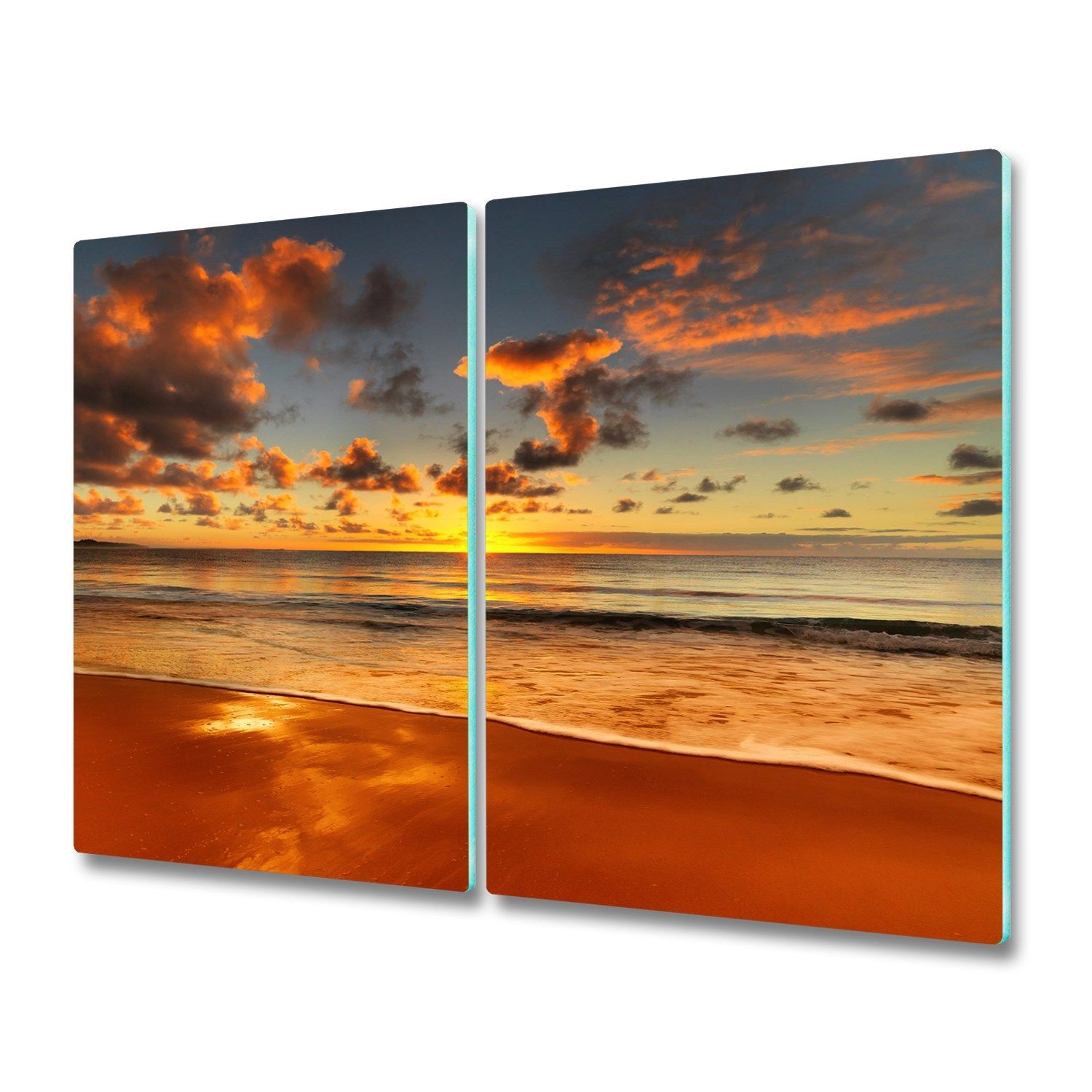 

Deska do krojenia ze szkła Słońce plaża 2x30x52