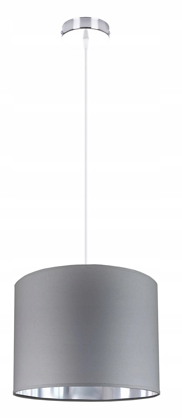 

Lampa Wisząca Sufitowa Nowoczesna Szaro - Srebrna