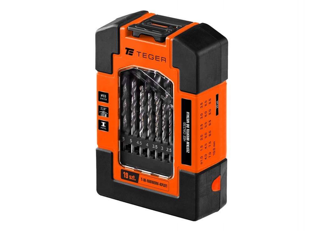 

Zestaw wierteł do metalu Hss 19 Szt. Teger