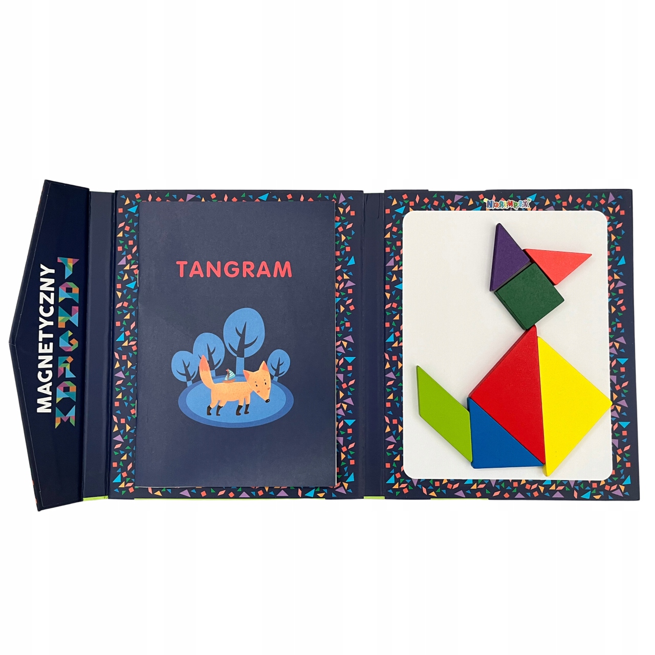 TANGRAM KLOCKI MAGNETYCZNE DREWNIANA UKŁADANKA LOGICZNA PUZZLE Kod producenta AMIKU-0200