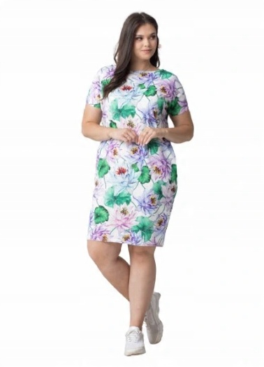 

letnia sukienka dresowa ołówkowa plus size 46/48