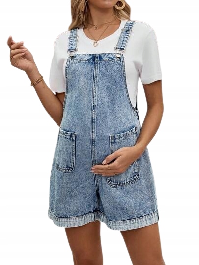 Shein modré džínové kraťasy Kraťasy s kapsami, velikost 36 1HA