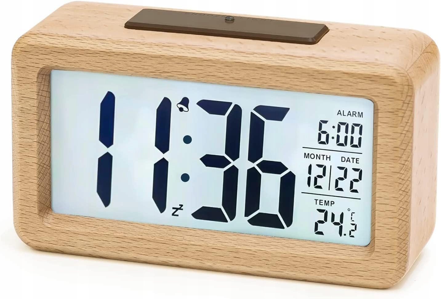Digitální Led Budík Hodinky aboveCLOCK 1902 Dřevěný