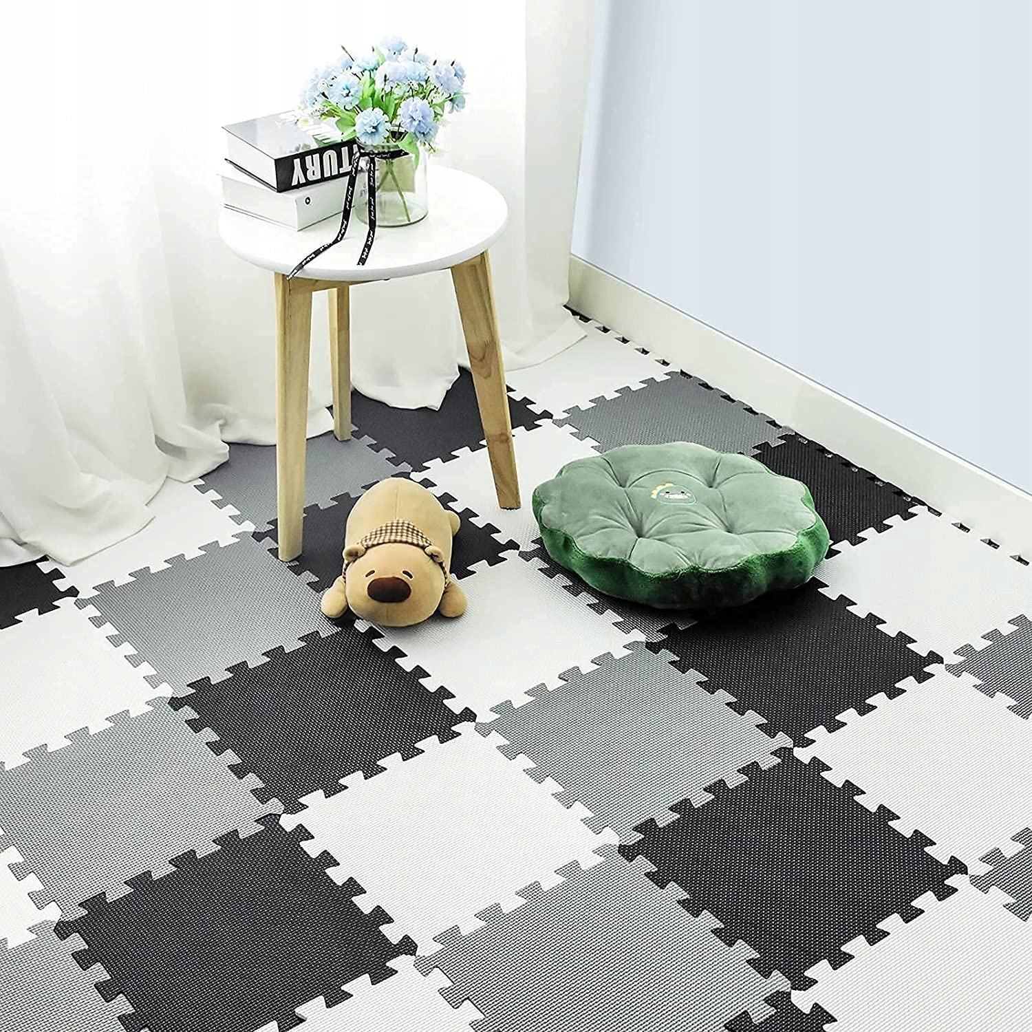 GRUBA MATA EDUKACYJNA puzzle PIANKOWE 16szt + obrzeża XXL Kod producenta 9746