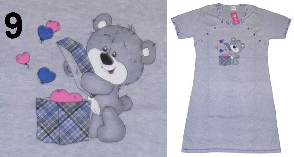 KOSZULA NOCNA CIĄŻOWA DO PORODU KARMIENIA PIERSIĄ ROZPINANA PIŻAMA BIELIZNA Materiał dominujący bawełna