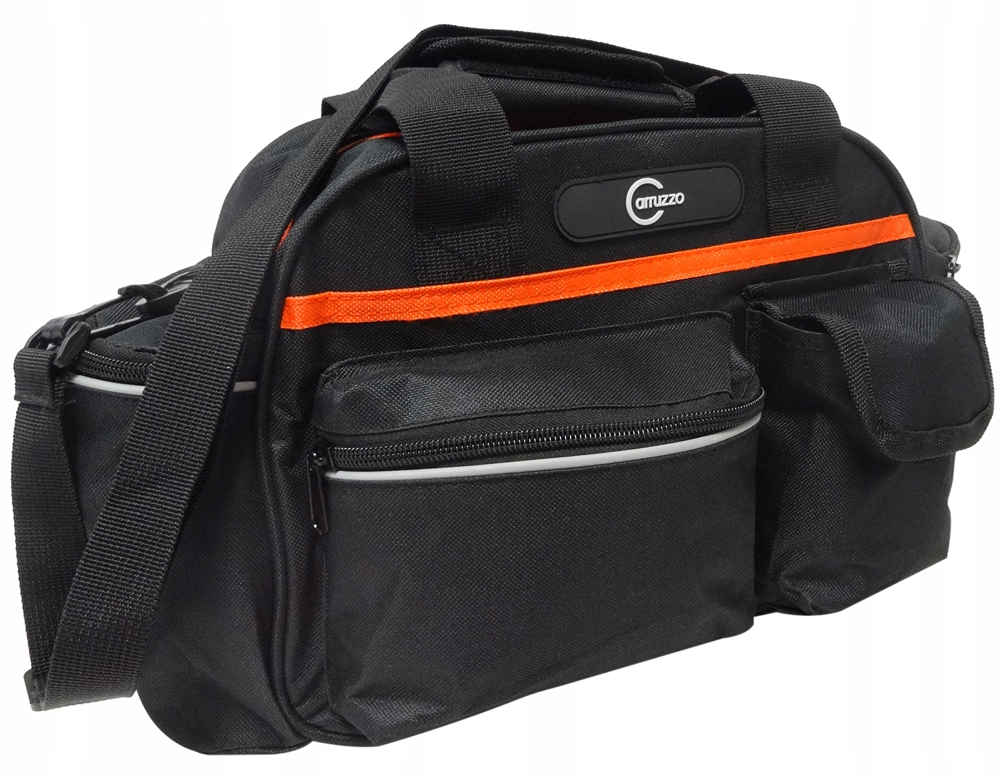 TORBA SAKWA ROWEROWA na BAGAŻNIK POJEMNA ODBLASKI UCHWYT DOBRA JAKOŚĆ MOCNA Stan opakowania oryginalne